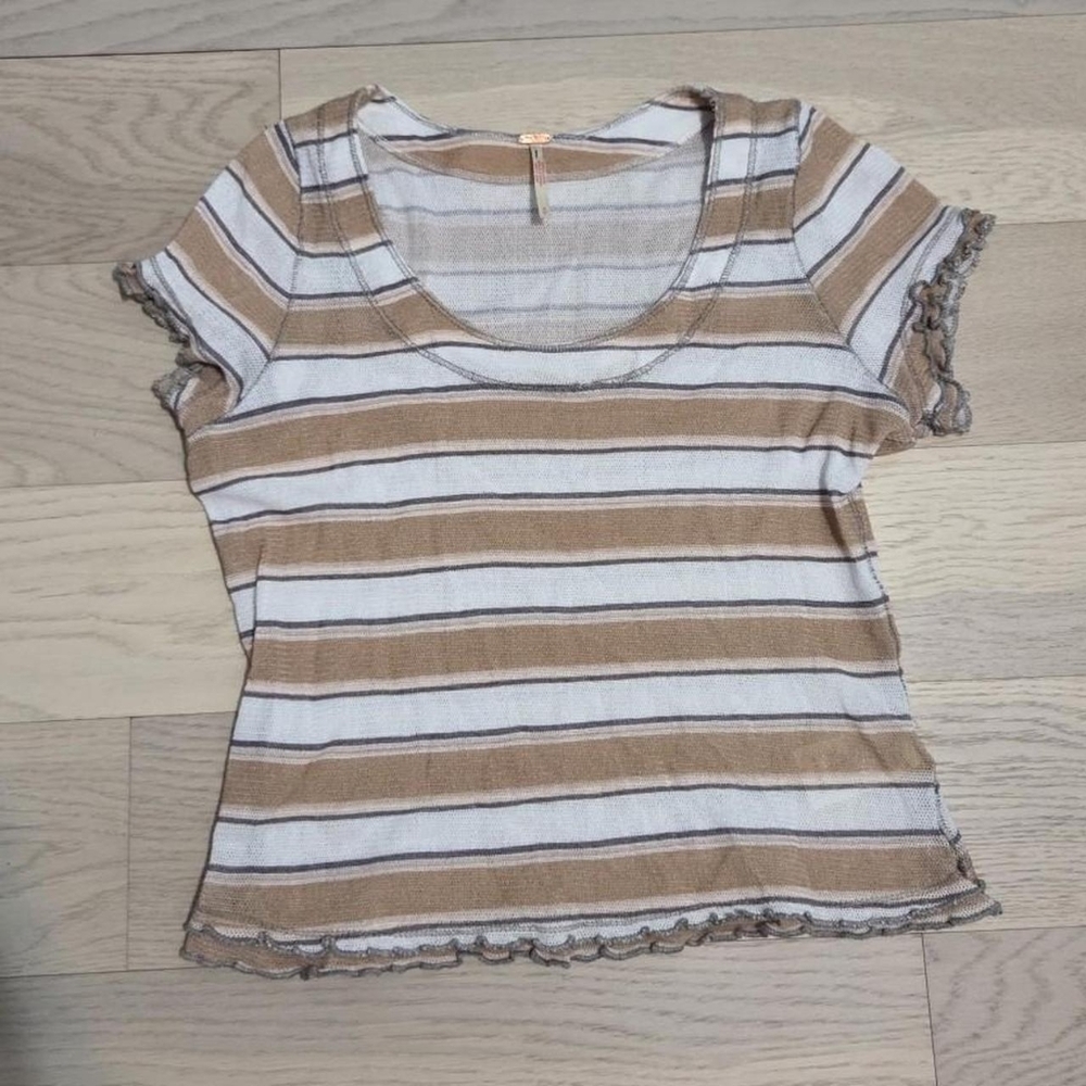 Free People Striped Crop Top